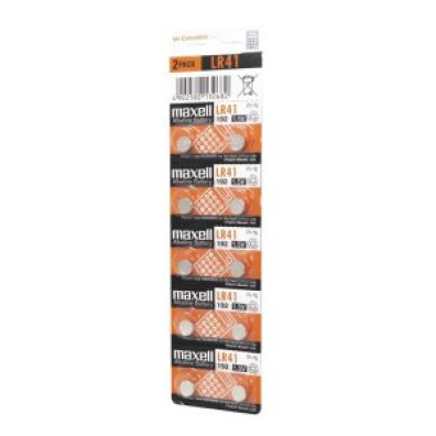 Pilas LR41 MAXELL 1.5V - Blister 10 Unidades