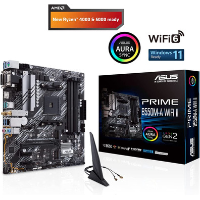 Placa Base Asus Prime B550M-A- Wifi II AM4