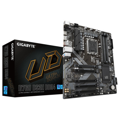 GIGABYTE B760 DS3H DDR4 Placa base para CPUs Intel Core de 14ª generación y hasta 5333MHz DDR4 (OC)