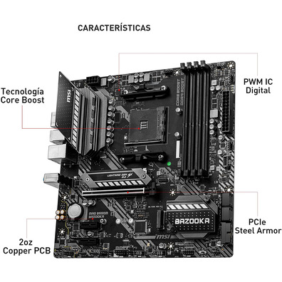 Placa Base MSI MAG B550M Bazooka AM4