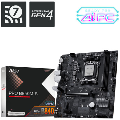 MSI PRO B840M-B placa base AMD B840 Zócalo AM5 micro ATX
