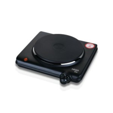 Placa Eléctrica Haeger Disc 1500W 1 Fogón Termostato Color Negro 165mm