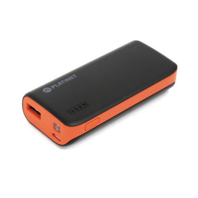 PLATINET POWER BANK 4400mAh 5V 1A+LINT.NEG-NARANJ