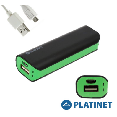 PLATINET POWER BANK 4400mAh 5V 1A+LINT.NEG-VERDE