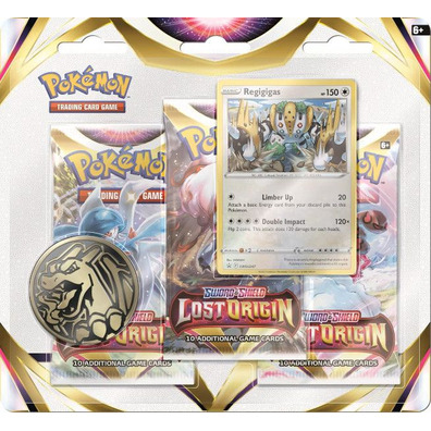 Pokemon TGC Three-Booster Blister Sword and Shield Lost Origin SWSH11