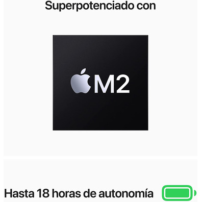 Portátil Apple Macbook Air 13 MBA 2022 Midnight M2/8GB/256GB/GPU 8C/13.6''