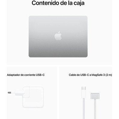 Portátil Apple Macbook Air 134 MBA 2022 M2/8GB/512GB/GPU10C/13.6'' Silver