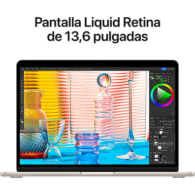 Portátil Apple Macbook Air 134 MBA 2022 M2/8GB/512GB/GPU10C/13.6'' Starlight