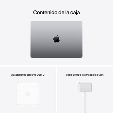 Portátil Apple Macbook Pro 14'' 2021 M1 Pro/16GB/512GB SSD/GPU 16C/14'' Space Gray