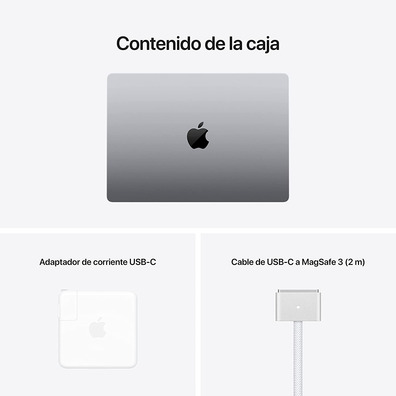 Portátil Apple Macbook Pro 14'' 2021 M1 Pro/32GB/512GB SSD/GPU 16C/14'' Space Gray