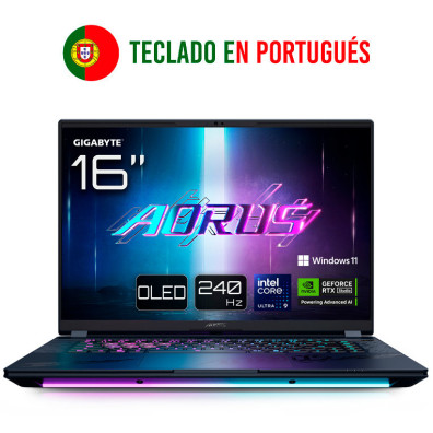 Portatil Gigabyte Aorus Master 16 U9 - 275hx - Rtx 5090 - 32gb - 1tb - 16 Pulgadasoled - W11p - Por