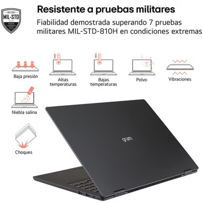 Portátil LG gram 16Z90T, Intel Core Ultra 7-255H, 32GB, 2TB SSD, 16", W11