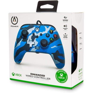 Power A Enhanced Wired Controller Camo Blue (Xbox One/Xbox Series X/S)