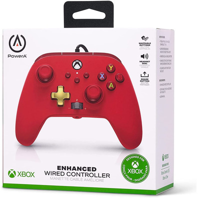 Power A Enhanced Wired Controller Red (Xbox One/Xbox Series X/S)