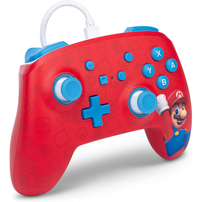 Power A Enhanced Wired Controller Woo-Hoo! Mario (Red)