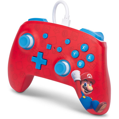 Power A Enhanced Wired Controller Woo-Hoo! Mario (Red)