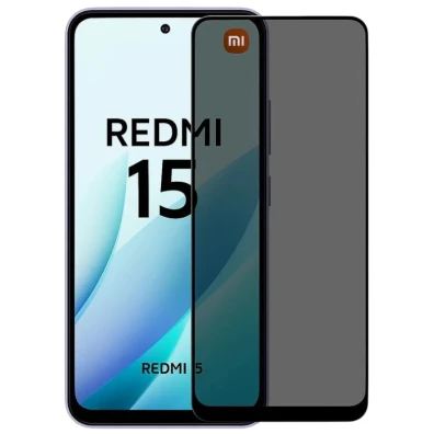 Protector Antiespía de Cristal Templado para Xiaomi Redmi 15 4G/5G