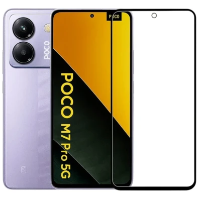 Protector de cristal templado 3D Full Screen Xiaomi Poco M7 4G - Marca CROCOCASE