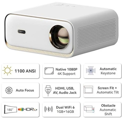 Proyector X5/ 1100 Lúmenes/ Full HD/ HDMI/ Bluetooth/ WiFi