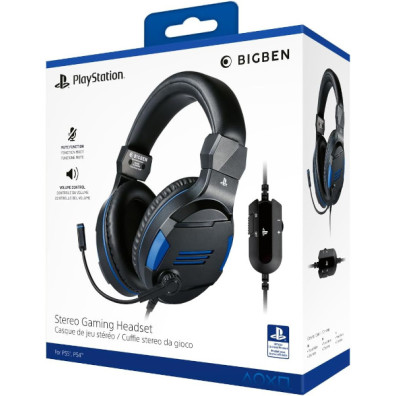 BIGBEN STEREO GAMING HEADSET BLACK (PS4) (OFFICIAL)