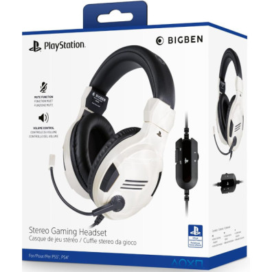 BIGBEN STEREO GAMING HEADSET WHITE (PS4) (OFFICIAL)