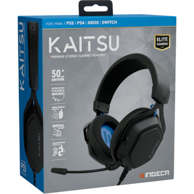 INDECA PREMIUM STEREO GAMING HEADSET KAITSU BLACK (NEGRO) (PS4/XBOX/SWITCH)
