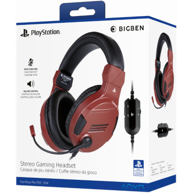 BIGBEN STEREO GAMING HEADSET ROJO (PS4) (OFFICIAL)