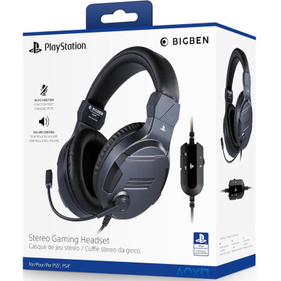 BIGBEN STEREO GAMING HEADSET TITANIUM (PS4) (OFFICIAL)