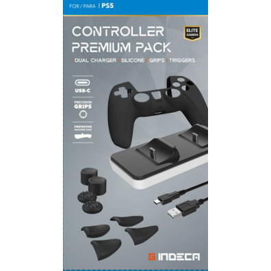 INDECA CONTROLLER PREMIUM PACK (DUAL CHARGER/SILICONE/GRIPS/TIGGERS)