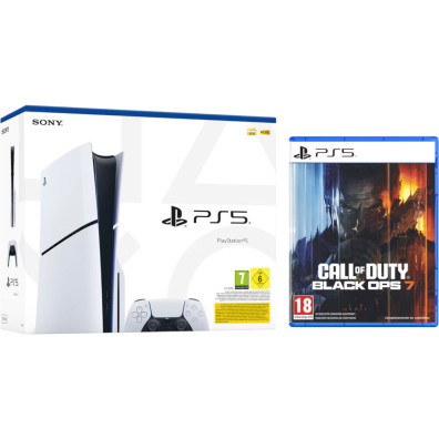 CONSOLA WHITE SLIM EDITION + DUALSENSE (1TB) + CALL OF DUTY BLACK OPS 7