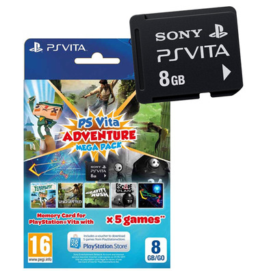 PSVita Adventure Megapack (Memory card 8 GB + 5 Juegos)