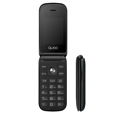 Qubo X-209 Teléfono para Personas Mayores 2.4", 4G, Botón SOS, Tapa, 1000 mAh - Negro