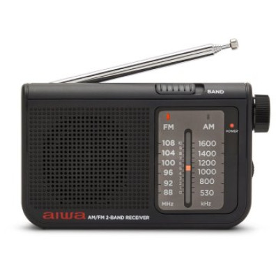 RADIO ANALOGICA AIWA RS-55 BLACK CON ALTAVOZ - SINTONIZADOR ANALOGICO Y JACK 3.5mm
