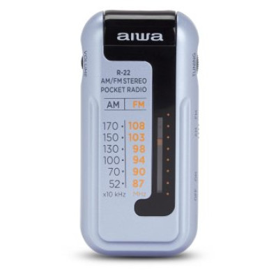 RADIO PORTATIL ANALOGICA MINI AIWA R-22SL AM/FM HYPERBASS - COLOR SILVER