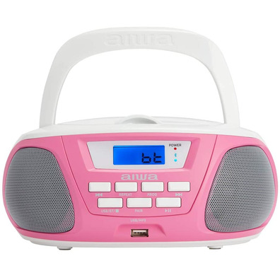 Radio CD Aiwa Boombox BBTU-300PK Rosa