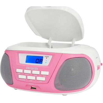 Radio CD Aiwa Boombox BBTU-300PK Rosa