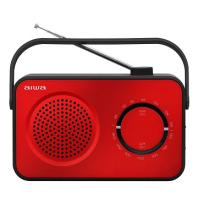RADIO VINTAGE AIWA R-190RD CON ALTAVOZ AM/FM 4", JACK 3.5mm - DISEÑO SOFT TOUCH