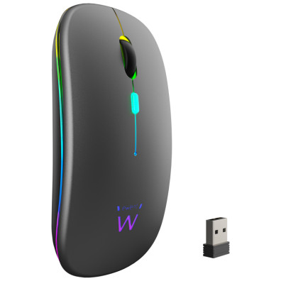 Ewent EW3242 Ratón Inalámbrico Recargable Bluetooth RGB