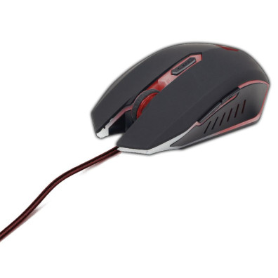 Gembird Musg-001-r Usb 2400dpi Ambidextro Negro, Rojo Ratón