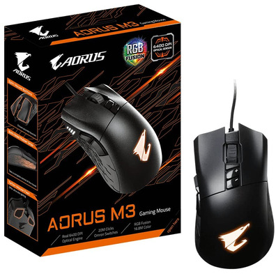 Ratón Gaming Gigabyte Aorus M3 6400 DPI RGB