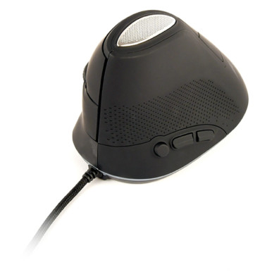 Ratón con Cable y Sensor Óptico GEMBIRD MUS-ERGO-03. 3200 DPI Negro