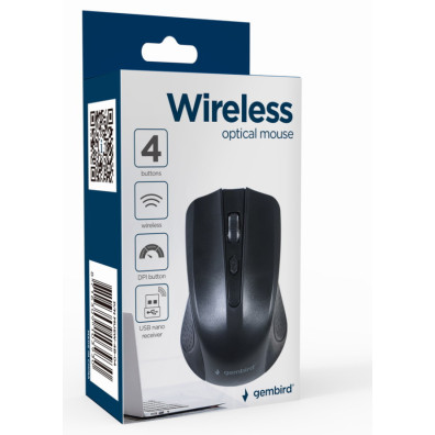 Gembird - Ratón Óptico Inalámbrico Gembird Negro Gb72400