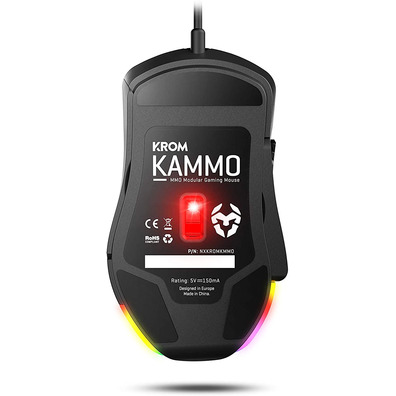 Ratón Krom Kammo MMO RGB Negro
