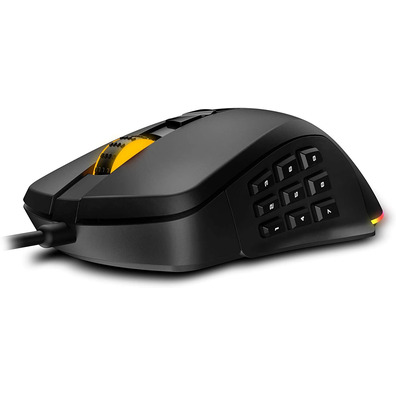 Ratón Krom Kammo MMO RGB Negro