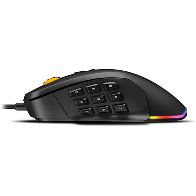 Ratón Krom Kammo MMO RGB Negro