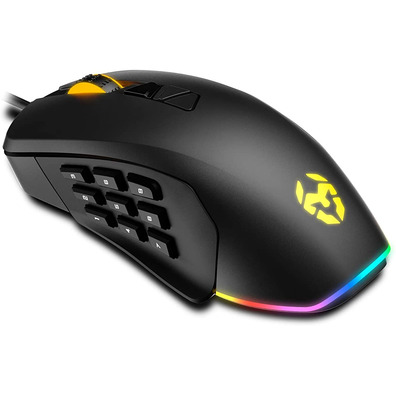 Ratón Krom Kammo MMO RGB Negro