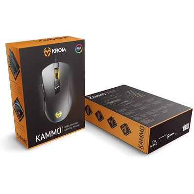 Ratón Krom Kammo MMO RGB Negro