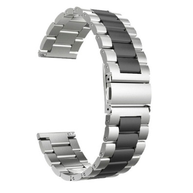 Correa Universal Metal Eslabones 20mm para Smartwatch Xiaomi/Amazfit/Samsung/Huawei/Realme/Ticwatch - Negro