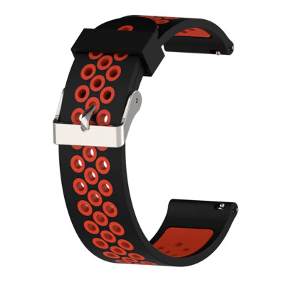 Correa Universal Silicona 20mm Smartwatch Xiaomi Amazfit Samsung Huawei Realme Ticwatch - Rojo