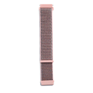 Correa Universal Nailon 20mm para Smartwatch Xiaomi/Amazfit/Samsung/Huawei/Realme/Ticwatch - Rosa